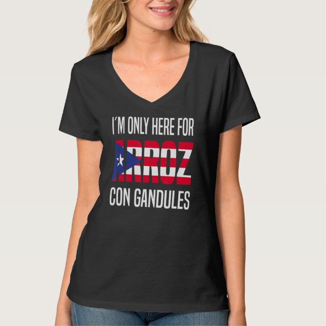Camiseta Só estou aqui por Arroz Con Gandules Porto Rico (Frente)