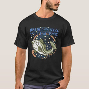 Camiseta Só eu e meu cachorro perto do lago Pescarando, int