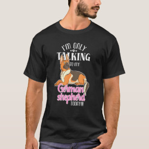 Camiseta Só Falando Com Meu German shepherd Hoje Pet De Cac