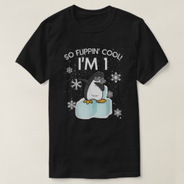 Camiseta So Flippin' Cool - Dabbing Penguin 1st Birthday