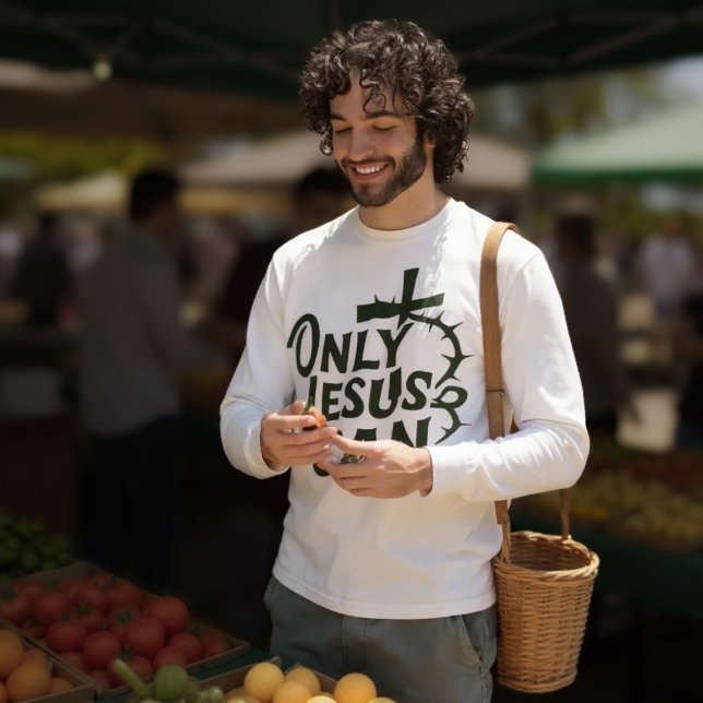 Camiseta Só Jesus Pode Dormir Longa (Criador carregado)