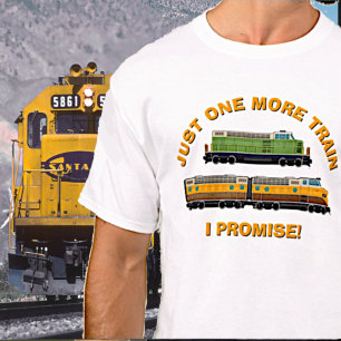 Camiseta Só Mais Um Comboio, Eu Prometo! Locomotivas Diesel