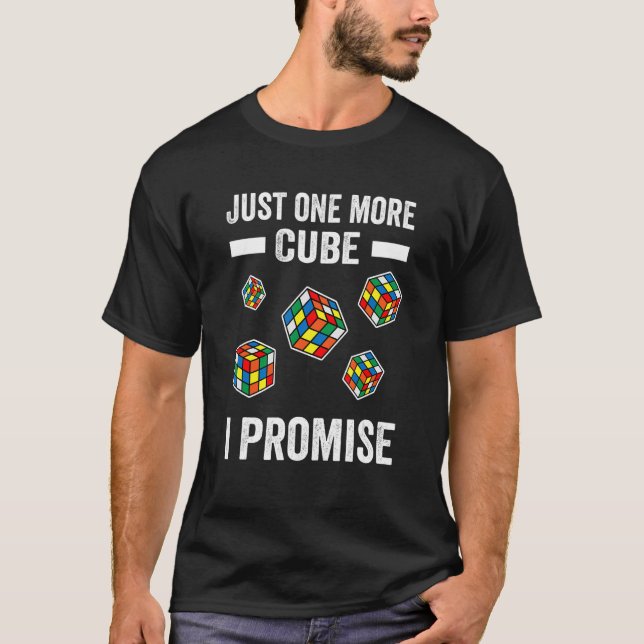 Camiseta Só Mais Um Cubo Que Prometo Para O Speed Cuber (Frente)