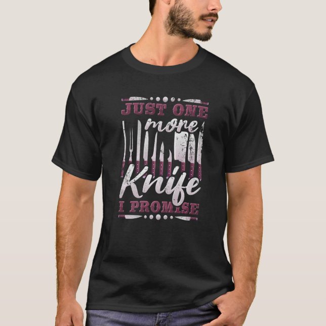 Camiseta Só Mais Uma Faca Que Prometo, Coletor De Faca Pré (Frente)