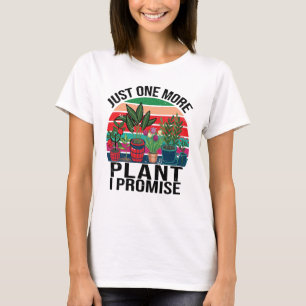 Camiseta Só Mais Uma Planta Que Prometo Vintage Gardening