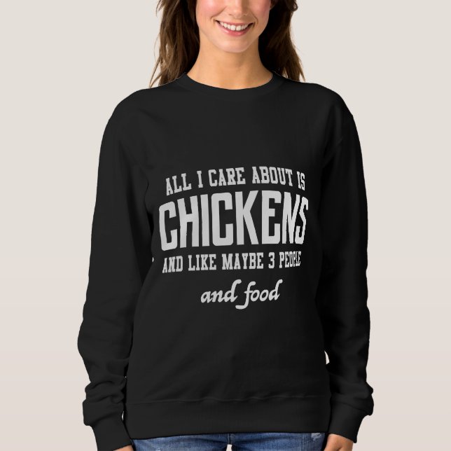 Camiseta Só me importo com o Chickens. (Frente)
