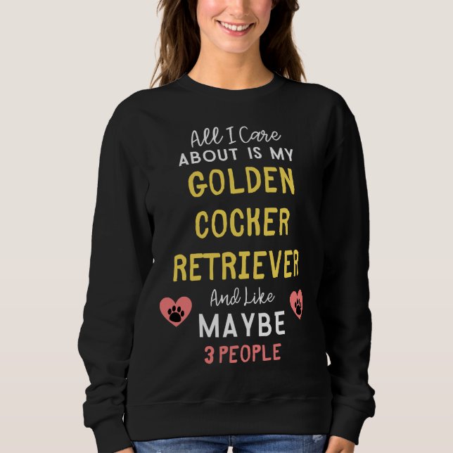 Camiseta Só Me Preocupo Com O Meu Ouro, Retriever Cocker E (Frente)