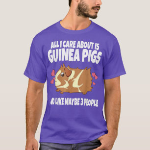 Camiseta Só Me Preocupo Com Porcos Da Guiné E 3 Pessoas