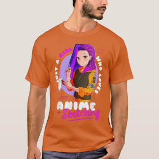 Camiseta Só Menina Adora Anime Desenhando Ramen Manga Otaku