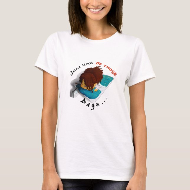 Camiseta Só naquele dia... sonolento. (Frente)