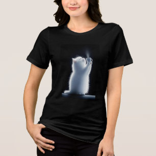 Camiseta Só o meu gatinho que cuida de mim