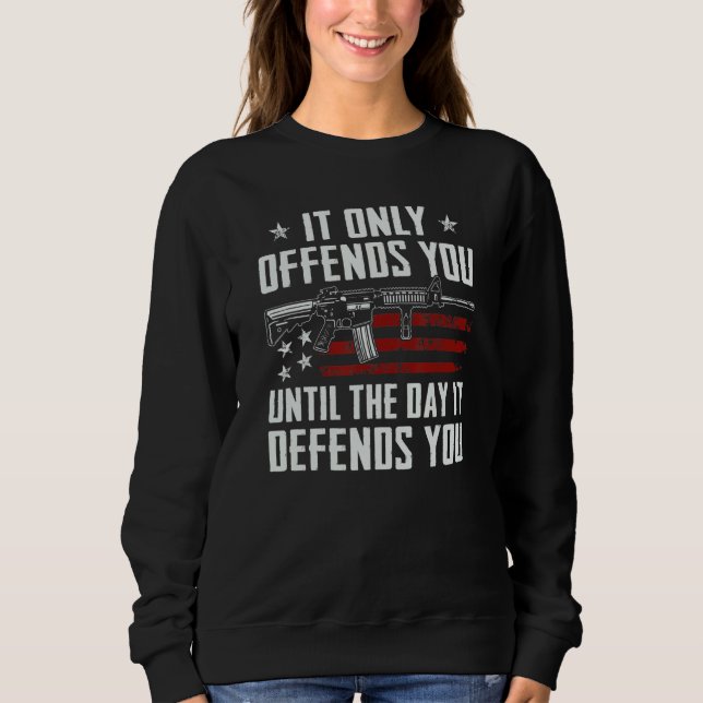 Camiseta Só Ofende Você Até Te Defender   Pró Arma (Frente)