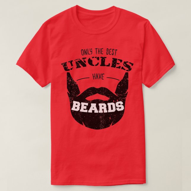 Camiseta Só os melhores tios têm barba doce engraçada (Frente do Design)