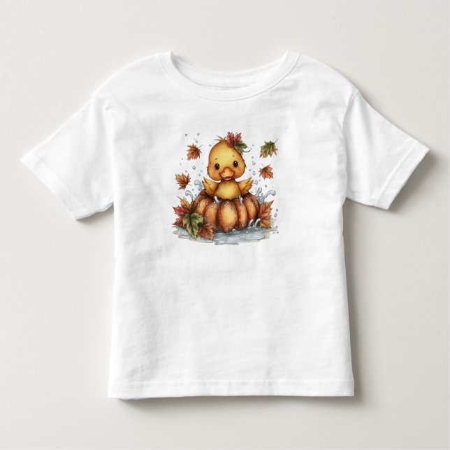 Camiseta Só passeando, Pato Queda Brincando De Pumpkin (Frente)