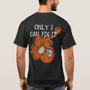 Camiseta Só posso consertá-lo, Design de bolso laranja