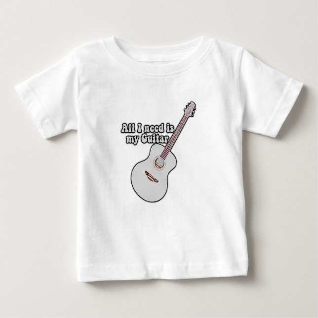 Camiseta Só preciso da minha guitarra. (Frente)