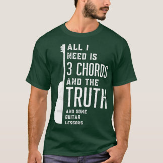 Camiseta Só Preciso De 3 Cordas E A Verdade E Algum Guit.