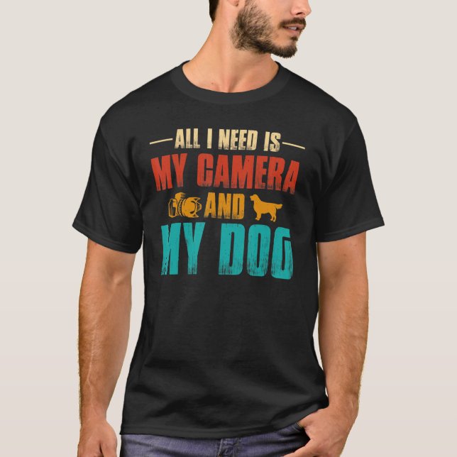 Camiseta Só Preciso De Café E Fotografia Da Câmera (Frente)