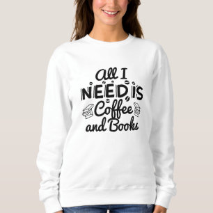 Camiseta Só Preciso De Café E Livros.