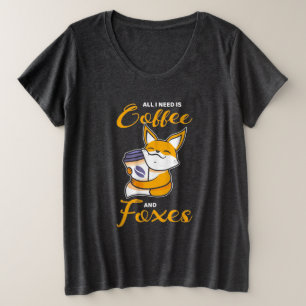 Camiseta Só Preciso De Café E Raposas.
