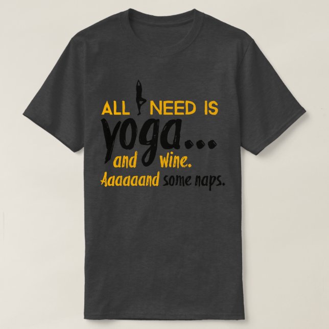 Camiseta Só preciso de ioga (Frente do Design)