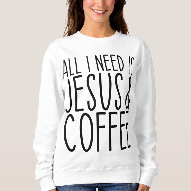 Camiseta Só Preciso De Jesus E Da Igreja Cristã do Café (Frente)