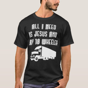 Camiseta Só preciso de Jesus e das minhas 18 roupas engraça
