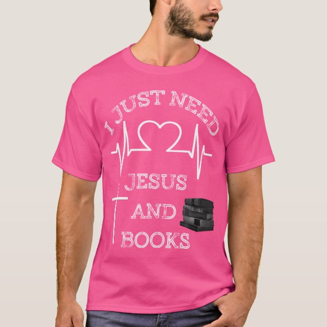 Camiseta Só Preciso De Jesus E Livros (Frente)