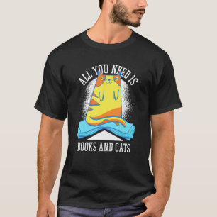 Camiseta Só Preciso De Livros Gatos E Gatos
