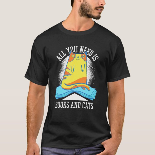 Camiseta Só Preciso De Livros Gatos E Gatos (Frente)