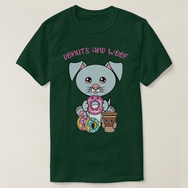 Camiseta Só preciso de rosquinhas e cães rosquinhas e cães (Frente do Design)