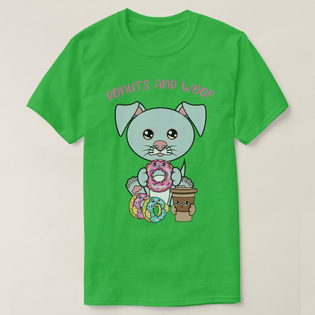 Camiseta Só preciso de rosquinhas e cães rosquinhas e cães (Frente do Design)