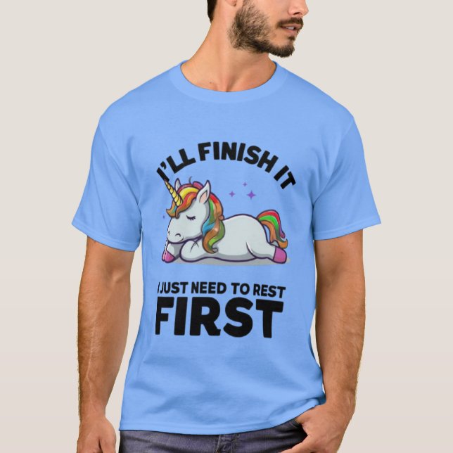 Camiseta "Só preciso descansar primeiro - Relaxação (Frente)