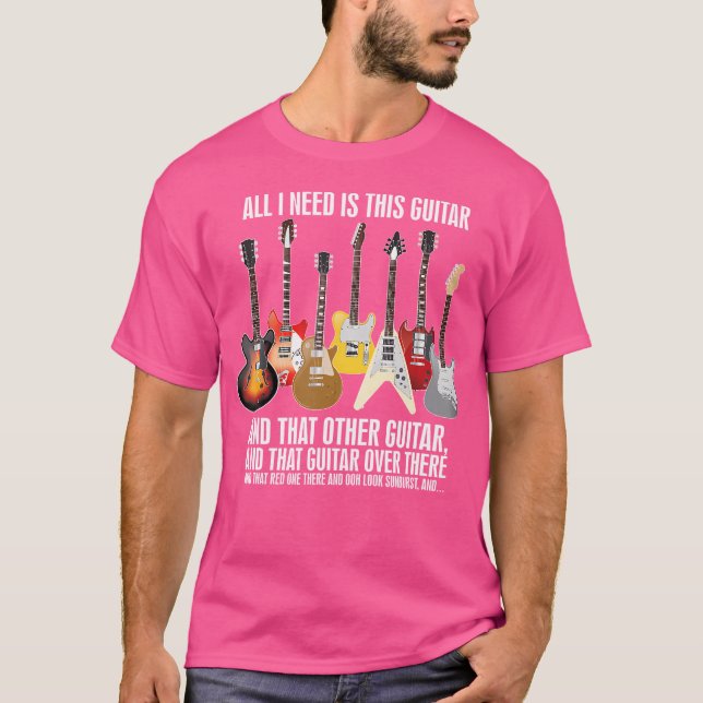 Camiseta Só Preciso Deste Coletor De Violão Elétrico (Frente)