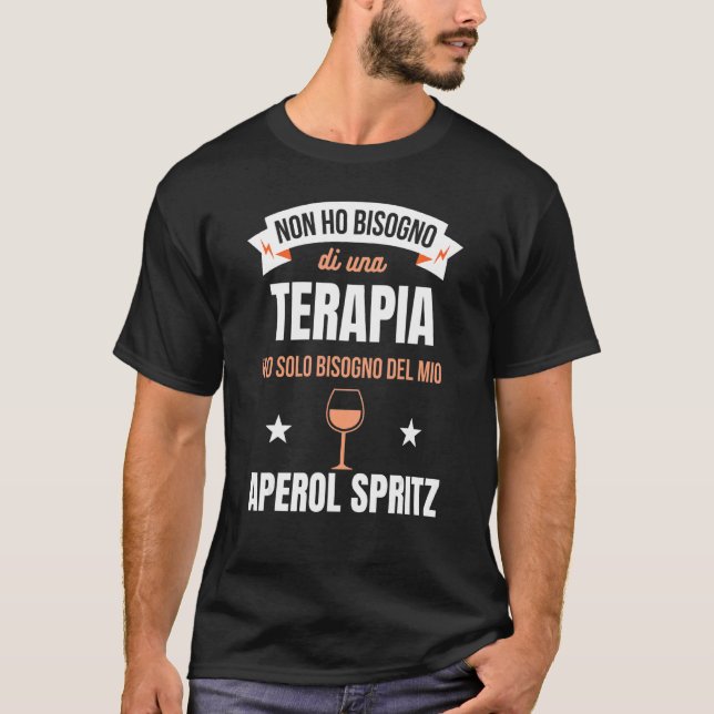 Camiseta Só Preciso Do Meu Coquetel De Vinho Aperol Spritz (Frente)