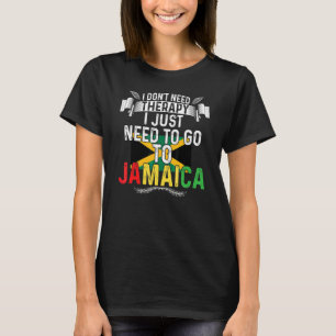 Camiseta Só Preciso Ir Jamaica Férias Bandeira Jamaicana Fo