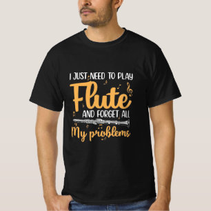 Camiseta Só Preciso Jogar Flauta.