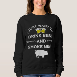 Camiseta Só quero beber cerveja e fumar carne de porco
