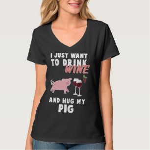Camiseta Só Quero Beber Vinho E Abraçar Minha Fazenda De Po