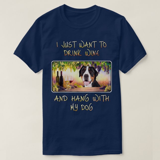 Camiseta Só quero beber vinho e pendurar com a maior mãe su (Frente do Design)