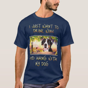 Camiseta Só quero beber vinho e pendurar com a maior mãe su