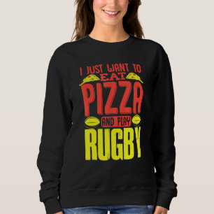 Camiseta Só Quero Comer Pizza E Jogar Rugby