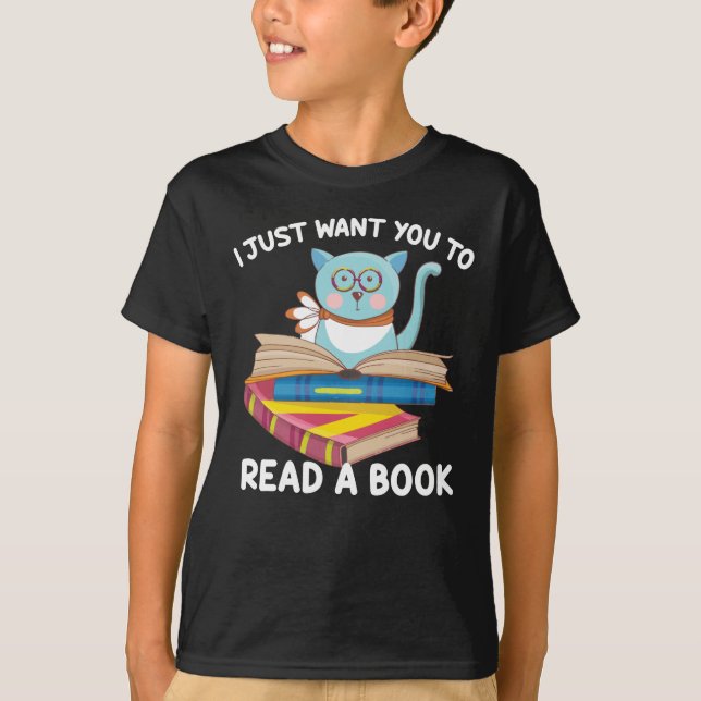 Camiseta Só quero ler um livro (Frente)
