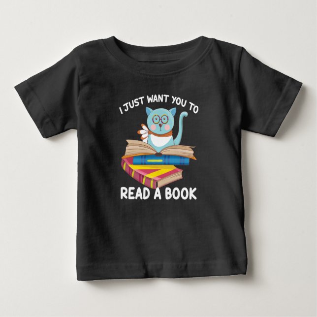 Camiseta Só quero ler um livro (Frente)