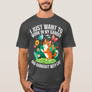 Camiseta só quero trabalhar no meu jardim e sair com