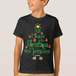 Camiseta Só Quero Um Novo Presidente Xmas...