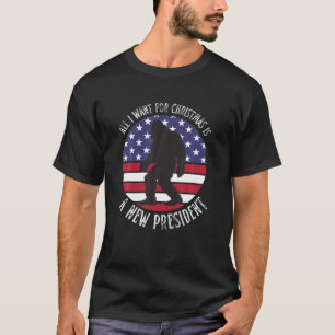 Camiseta Só Quero Um Novo Presidente Xmas