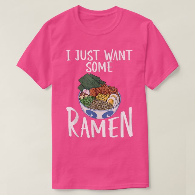 Camiseta Só quero um pouco de Ramen (Frente do Design)