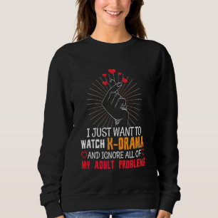 Camiseta Só Quero Ver Kdrama Coreano Coração Dedo K-Dr.