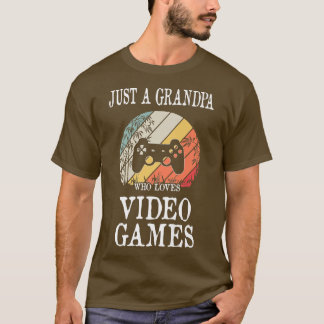 Camiseta Só Um Avô Que Adora Videos games Premium T-Shi